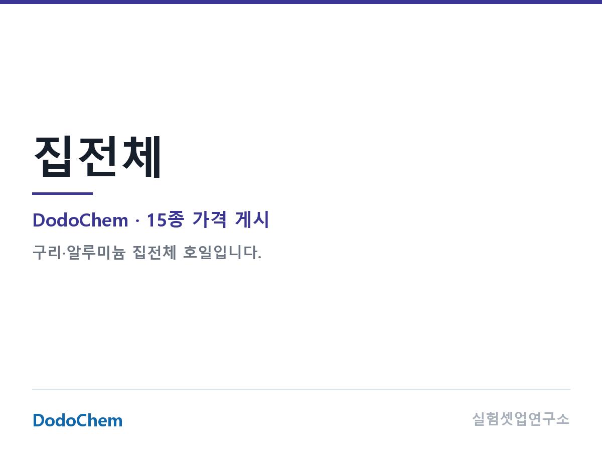 집전체 — DodoChem