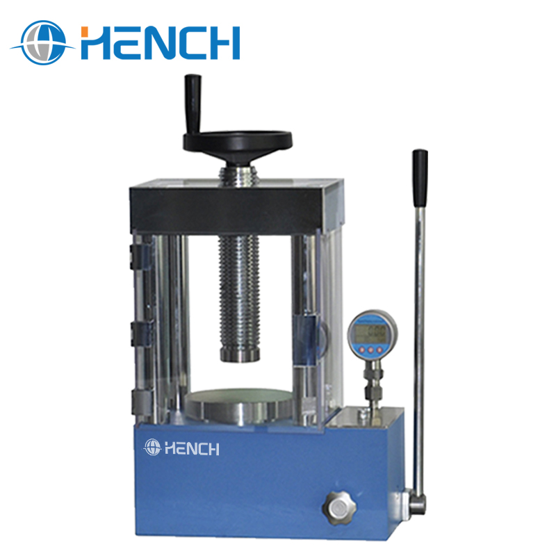 YP-60FS 디지털 수동 유압 펠릿 프레스 60 T (보호커버) — Hench