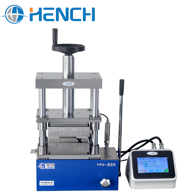 YPH-800DG1/DG2 가열 펠릿 프레스 30 T (500℃ · 양면 열판) — Hench